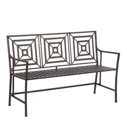 Plow & Hearth Benches & Chairs Outdoor Living Bronze Metal Garden Bench - Bronze