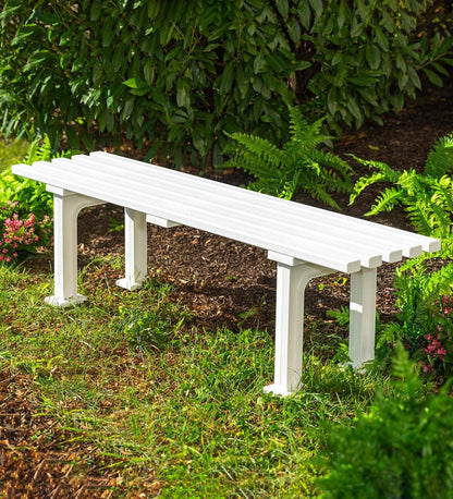 Plow & Hearth Benches & Chairs Outdoor Living Commercial-Grade Weatherproof Backless Garden Bench - Brown
