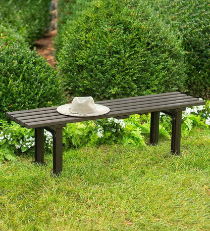 Plow & Hearth Benches & Chairs Outdoor Living Commercial-Grade Weatherproof Backless Garden Bench - Brown