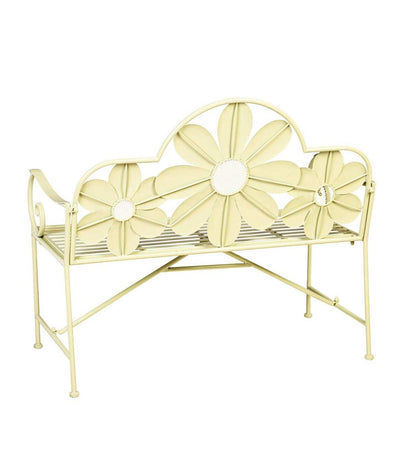 Plow & Hearth Benches & Chairs Outdoor Living Floral Metal Garden Bench