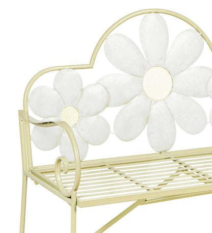 Plow & Hearth Benches & Chairs Outdoor Living Floral Metal Garden Bench