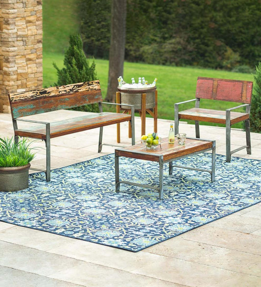 Plow & Hearth Benches & Chairs Outdoor Living Greenwich Reclaimed Wood Outdoor Furniture Collection