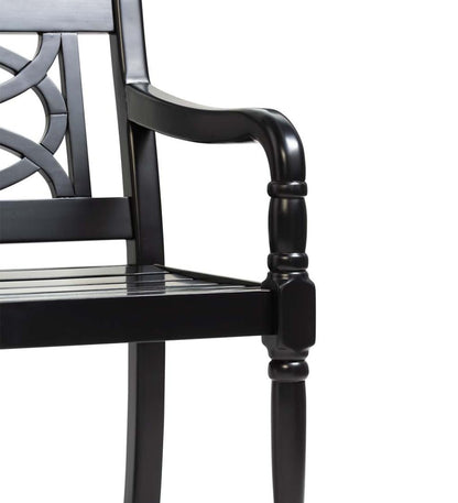 Plow & Hearth Benches & Chairs Outdoor Living Hampton Eucalyptus Wood Garden Bench - Black