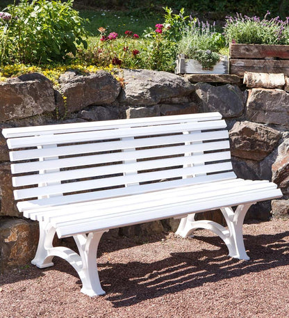 Plow & Hearth Benches & Chairs Outdoor Living Large 3-Seater Weatherproof Pvc Garden Bench - Green