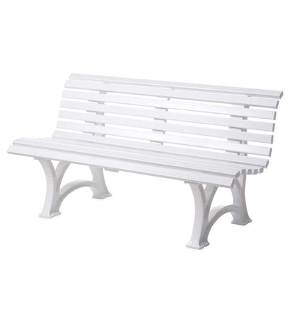 Plow & Hearth Benches & Chairs Outdoor Living Large 3-Seater Weatherproof Pvc Garden Bench - Green