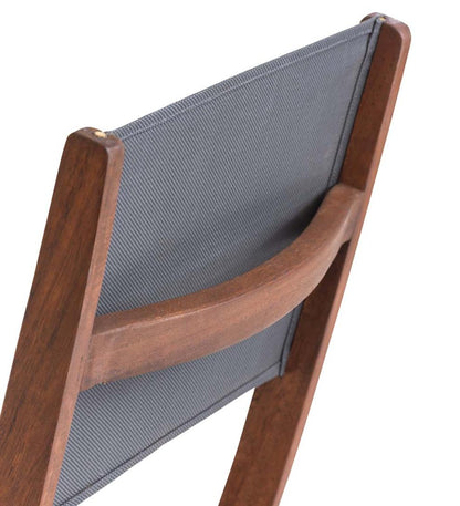 Plow & Hearth Benches & Chairs Outdoor Living Outdoor Eucalyptus And Textilene Folding Chairs, Set Of 2