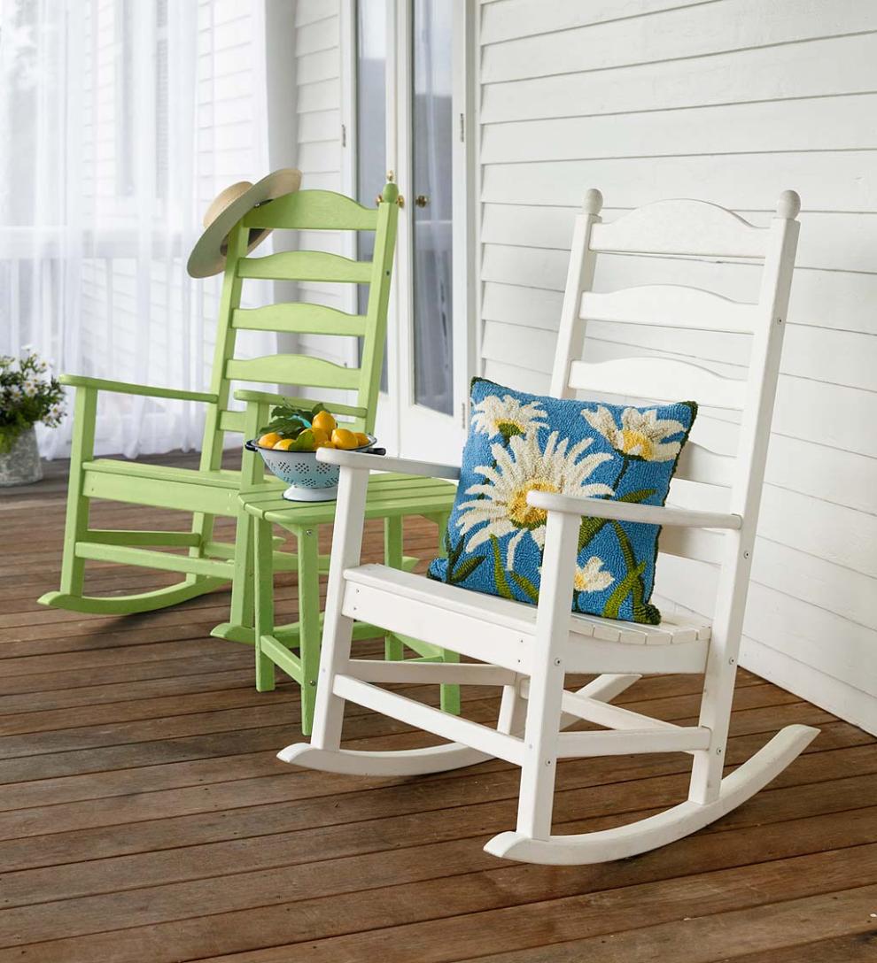 Plow & Hearth Benches & Chairs Outdoor Living Polywood® Outdoor Rocker And Side Table