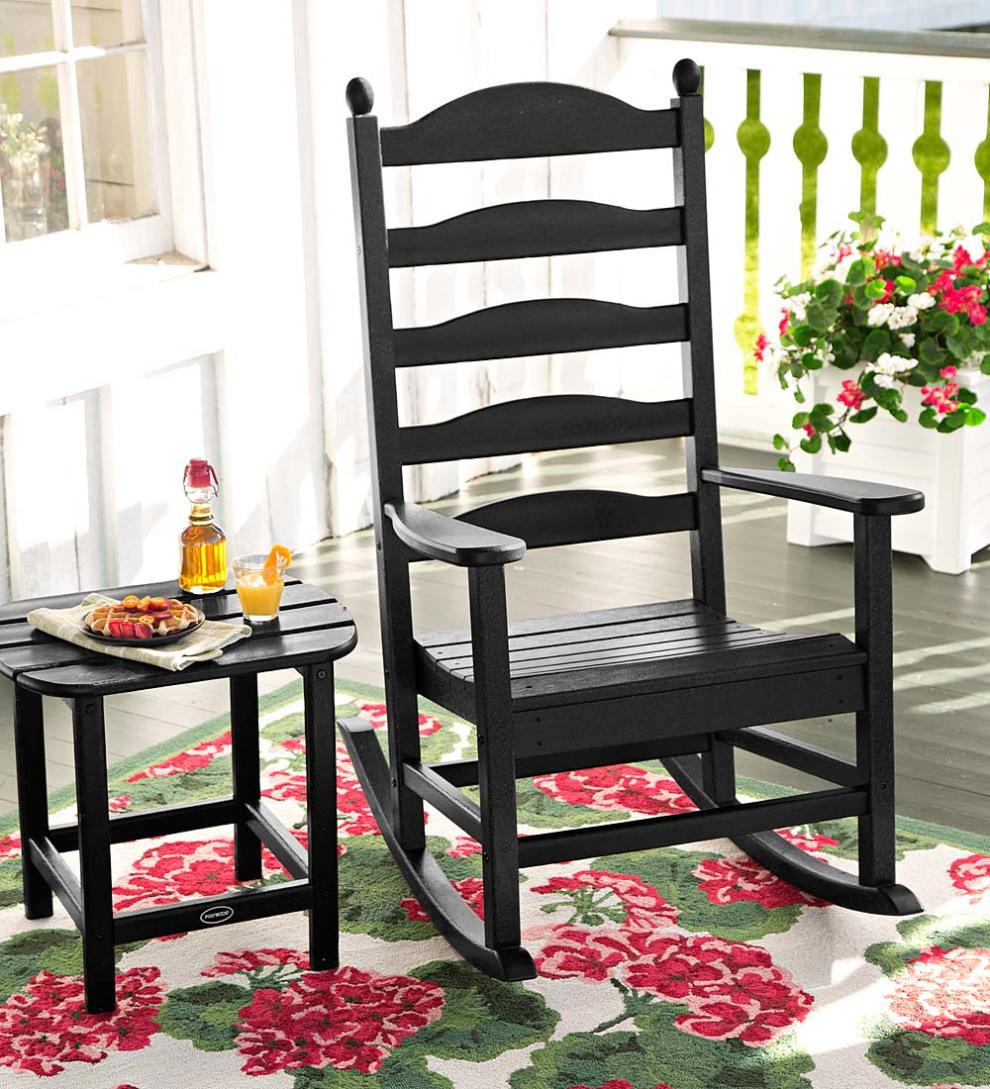 Plow & Hearth Benches & Chairs Outdoor Living Polywood® Outdoor Rocker And Side Table
