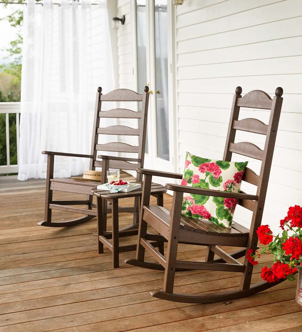 Plow & Hearth Benches & Chairs Outdoor Living Polywood® Outdoor Rocker And Side Table