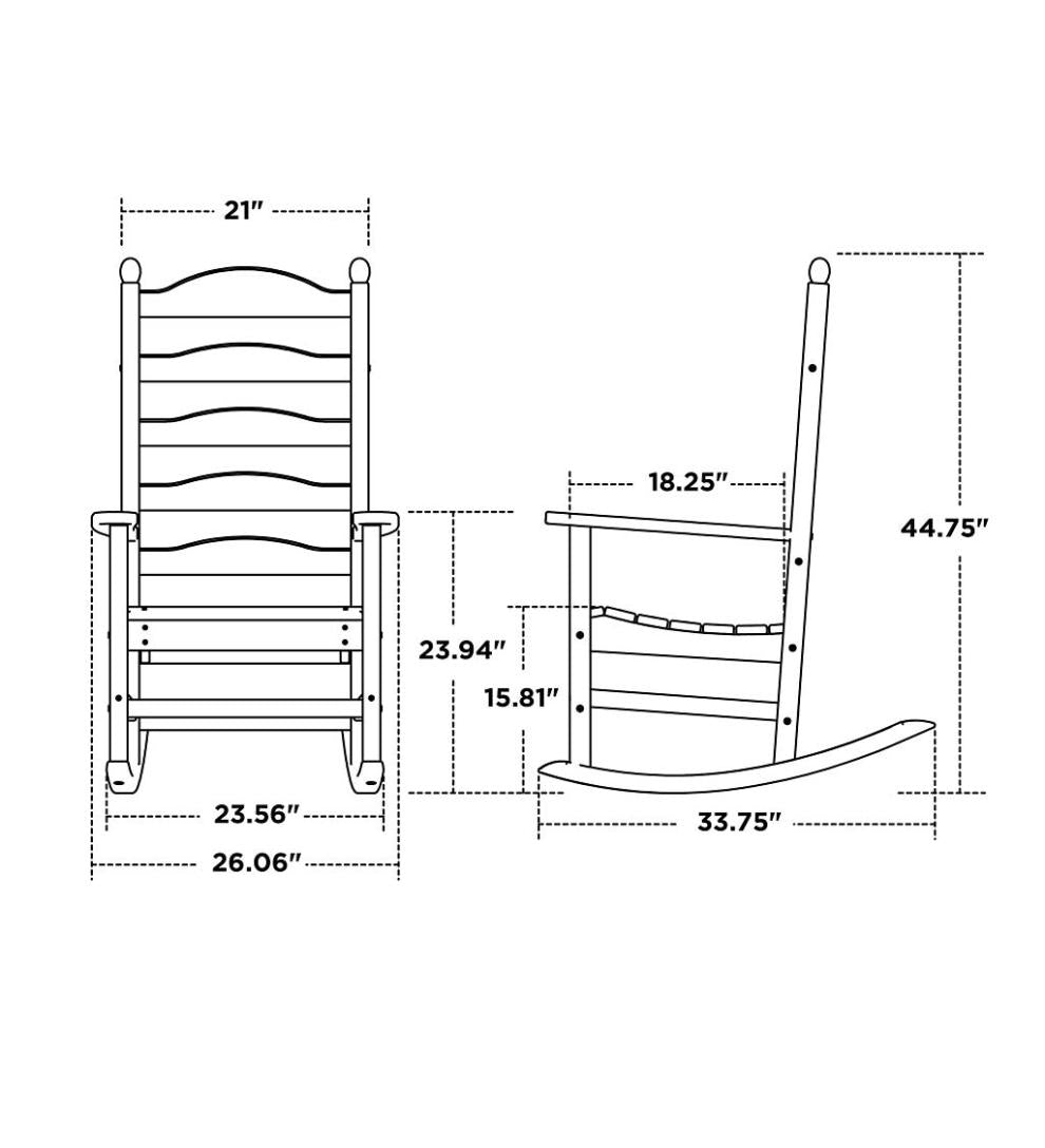 Plow & Hearth Benches & Chairs Outdoor Living Polywood® Outdoor Rocker And Side Table