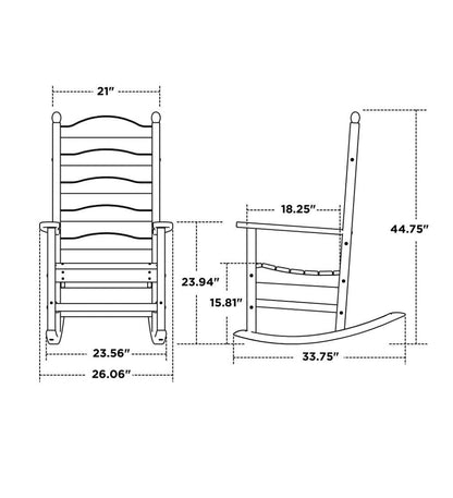 Plow & Hearth Benches & Chairs Outdoor Living Polywood® Outdoor Rocker And Side Table