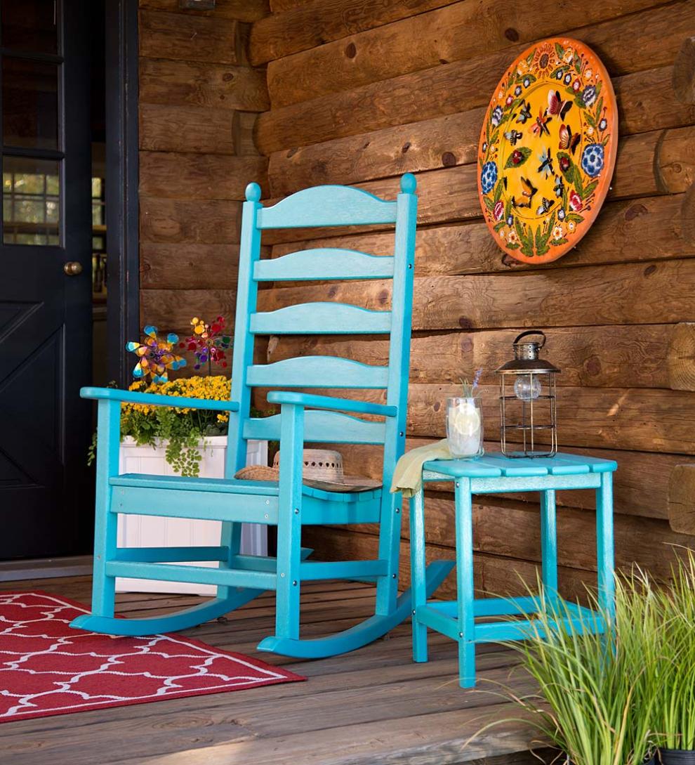 Plow & Hearth Benches & Chairs Outdoor Living Polywood® Outdoor Rocker And Side Table