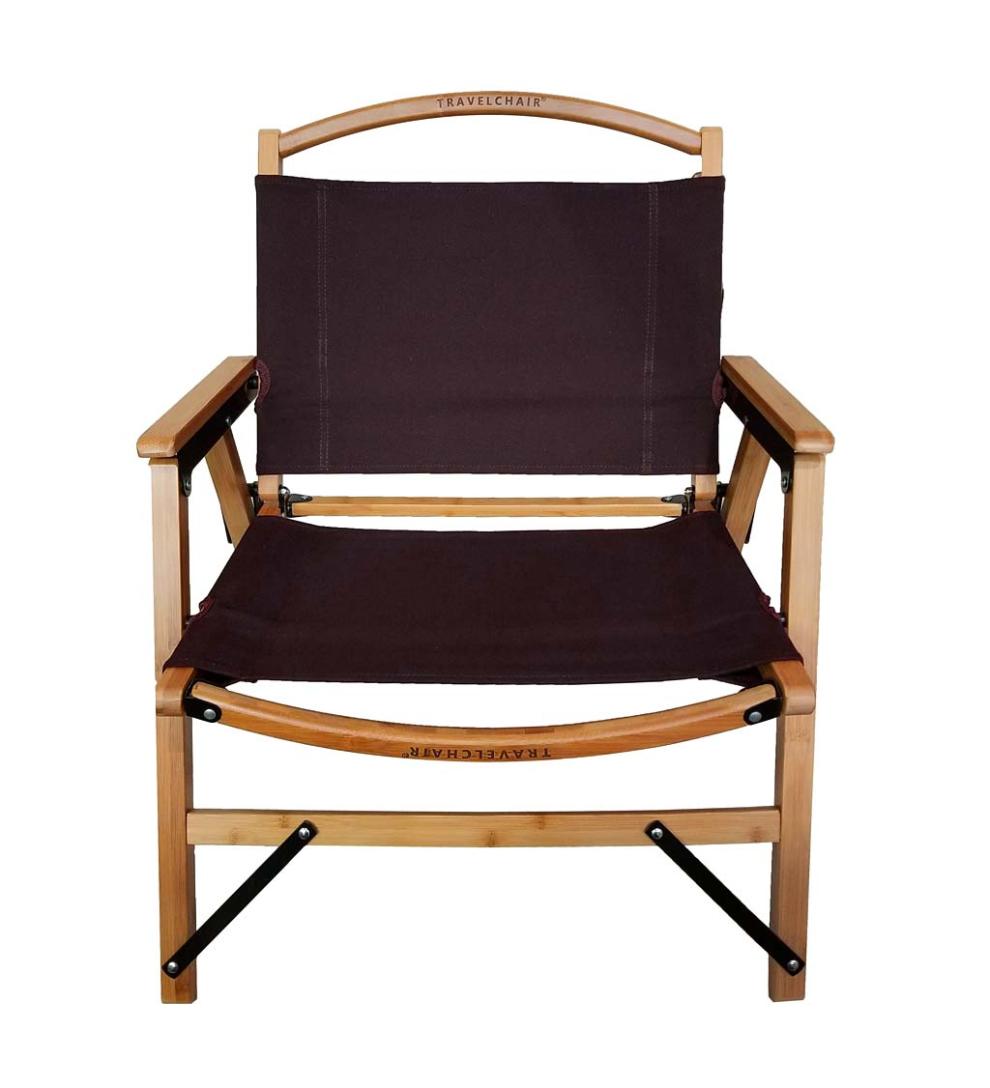 Plow & Hearth Benches & Chairs Outdoor Living Retro Bamboo Folding Camp Chair - Bamboo