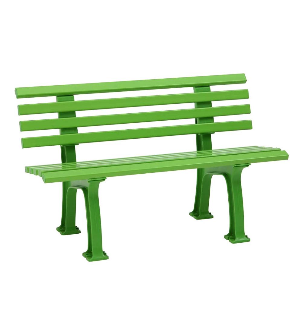 Plow & Hearth Benches & Chairs Outdoor Living Small 2-Seater Weatherproof Pvc Garden Bench - Apple