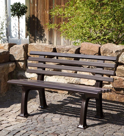 Plow & Hearth Benches & Chairs Outdoor Living Small 2-Seater Weatherproof Pvc Garden Bench - Apple