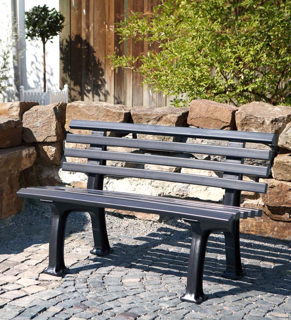 Plow & Hearth Benches & Chairs Outdoor Living Small 2-Seater Weatherproof Pvc Garden Bench - Apple