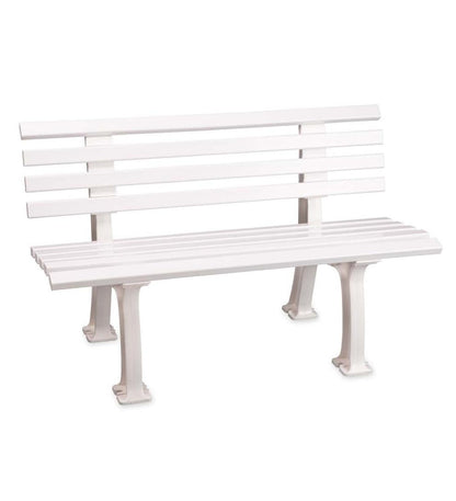 Plow & Hearth Benches & Chairs Outdoor Living Small 2-Seater Weatherproof Pvc Garden Bench - Apple