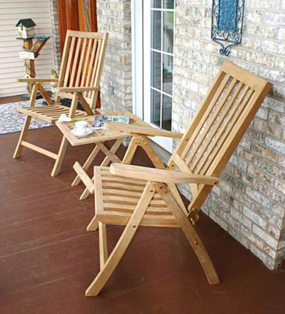 Plow & Hearth Benches & Chairs Outdoor Living Teak Picnic Table