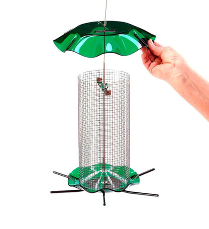 Plow & Hearth Bird Feeders Yard & Garden 3 Qt. Sunflower Forever Feeder Bird Feeder - Clear