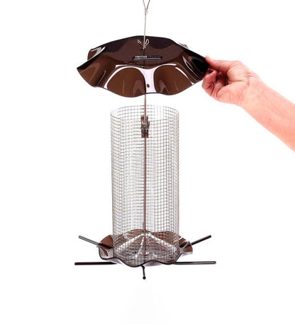 Plow & Hearth Bird Feeders Yard & Garden 3 Qt. Sunflower Forever Feeder Bird Feeder - Clear