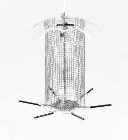 Plow & Hearth Bird Feeders Yard & Garden 3 Qt. Sunflower Forever Feeder Bird Feeder - Clear