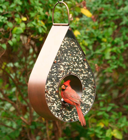 Plow & Hearth Bird Feeders Yard & Garden Copper Tear Drop Bird Feeder