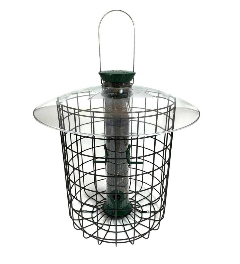 Plow & Hearth Bird Feeders Yard & Garden Domed Squirrel-Proof Cage Bird Feeder