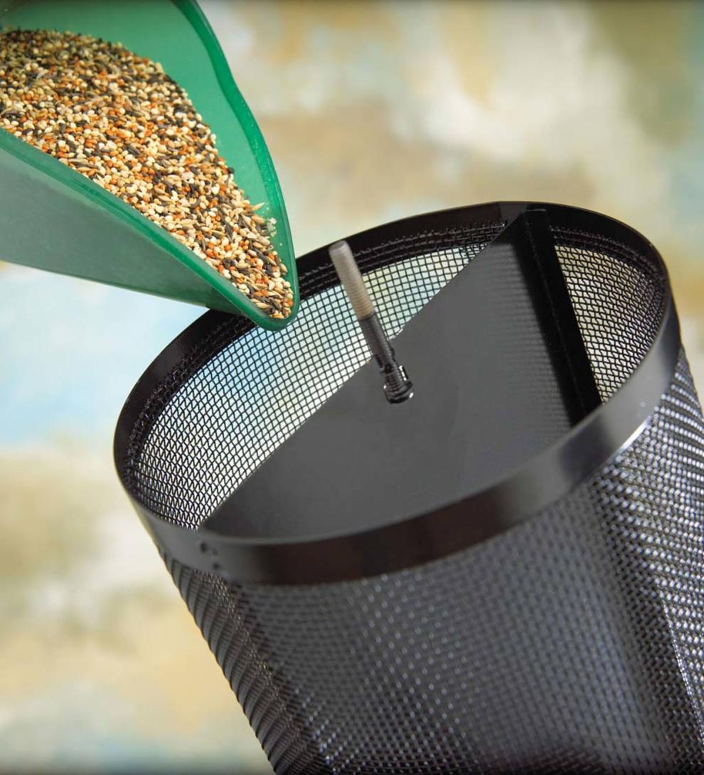 Plow & Hearth Bird Feeders Yard & Garden Giant Combo All-Metal Screen Bird Feeder