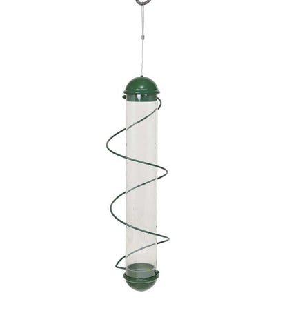 Plow & Hearth Bird Feeders Yard & Garden Green Spiral-Perch Finch Bird Feeder - Green