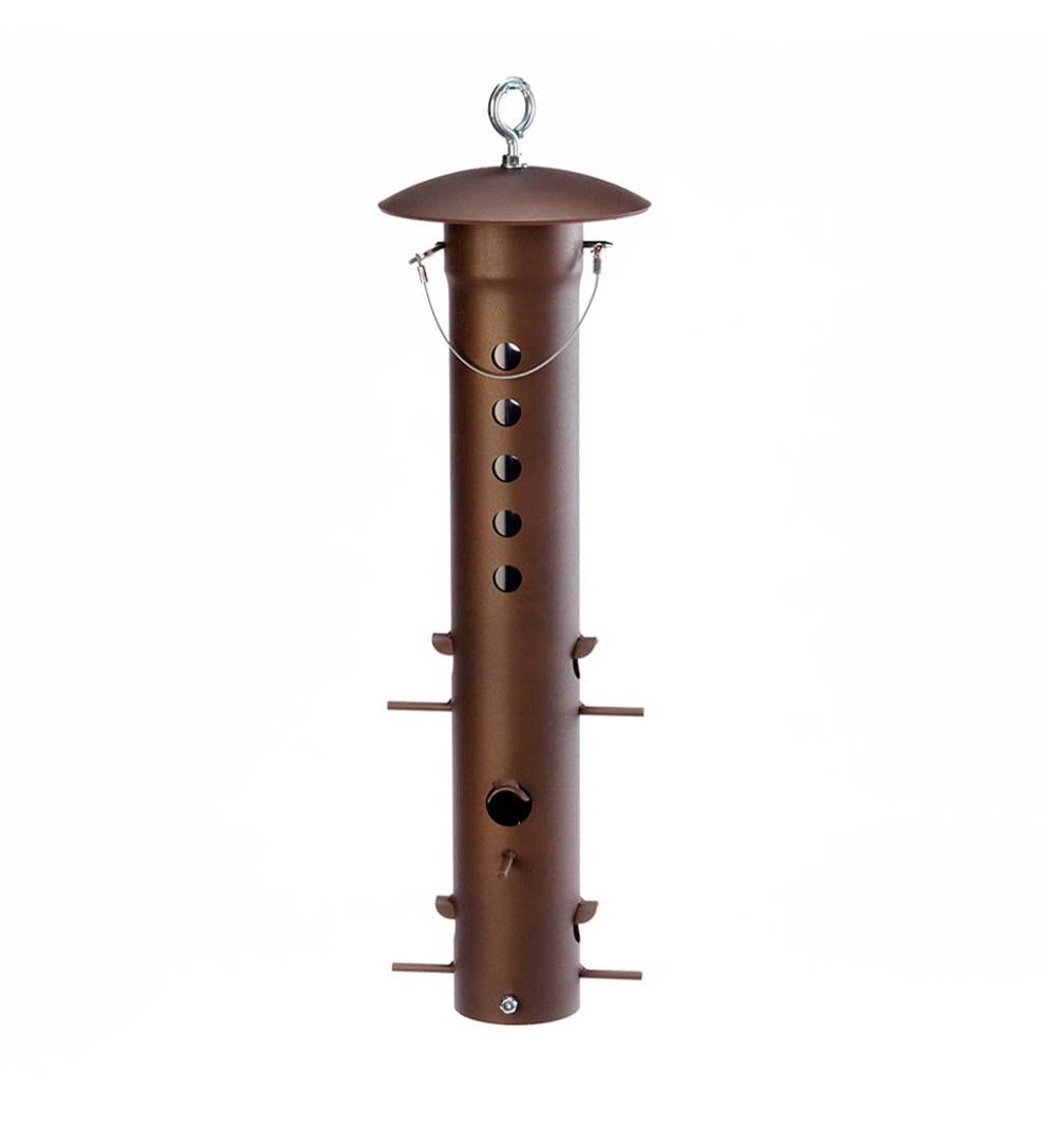 Plow & Hearth Bird Feeders Yard & Garden Heavy-Duty Metal Bear-Proof Hanging Bird Feeder