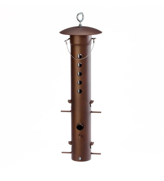 Plow & Hearth Bird Feeders Yard & Garden Heavy-Duty Metal Bear-Proof Hanging Bird Feeder