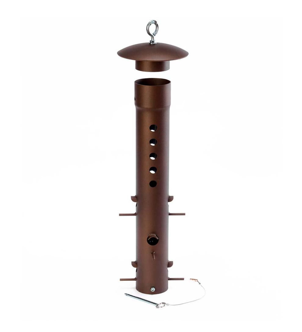 Plow & Hearth Bird Feeders Yard & Garden Heavy-Duty Metal Bear-Proof Hanging Bird Feeder