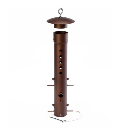 Plow & Hearth Bird Feeders Yard & Garden Heavy-Duty Metal Bear-Proof Hanging Bird Feeder