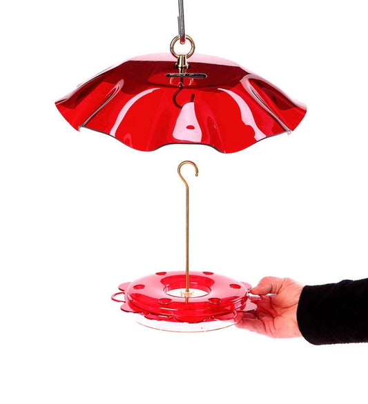 Plow & Hearth Bird Feeders Yard & Garden Hummingbird Feeder With Weather Guard