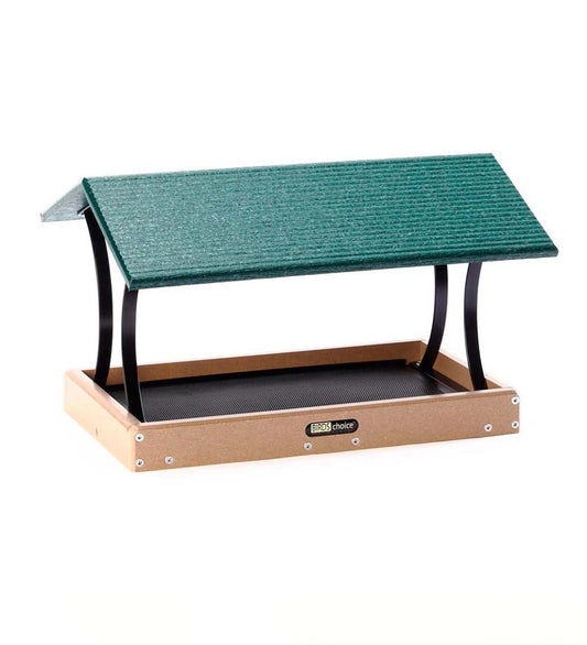 Plow & Hearth Bird Feeders Yard & Garden Large Poly-Lumber Fly-Through Bird Feeder