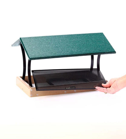 Plow & Hearth Bird Feeders Yard & Garden Large Poly-Lumber Fly-Through Bird Feeder