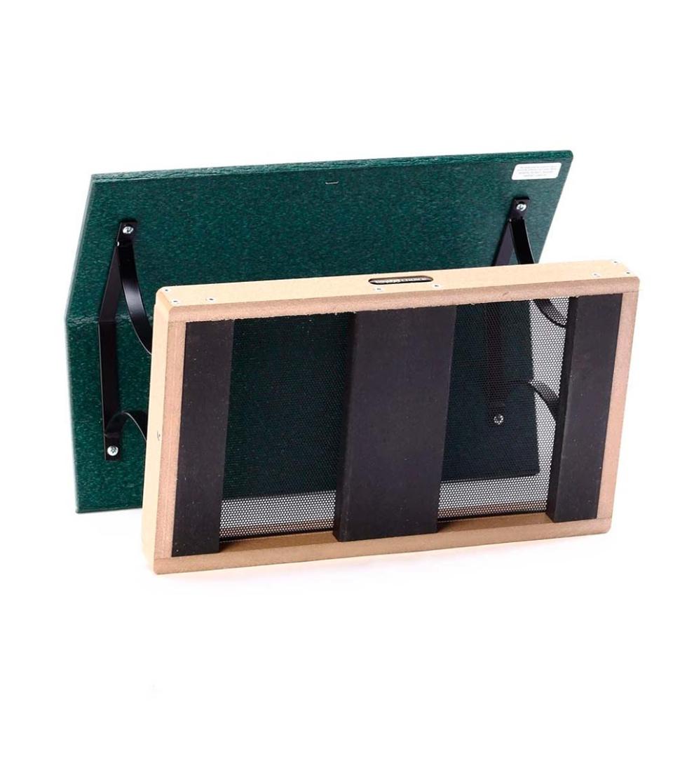 Plow & Hearth Bird Feeders Yard & Garden Large Poly-Lumber Fly-Through Bird Feeder