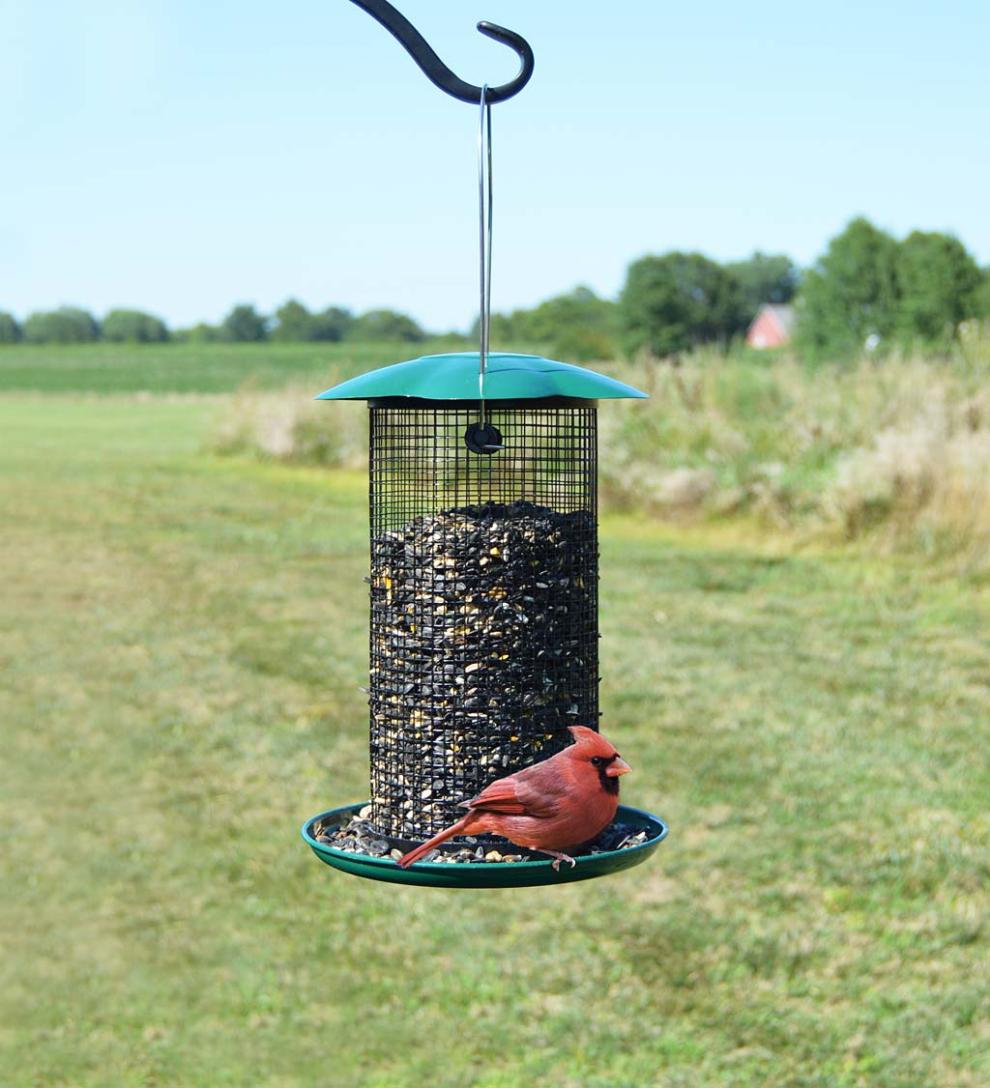 Plow & Hearth Bird Feeders Yard & Garden Mammoth Green Sunflower Seed Bird Feeder - Green