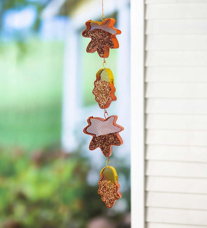 Plow & Hearth Bird Feeders Yard & Garden Mesh Leaves Buffet Bird Feeder