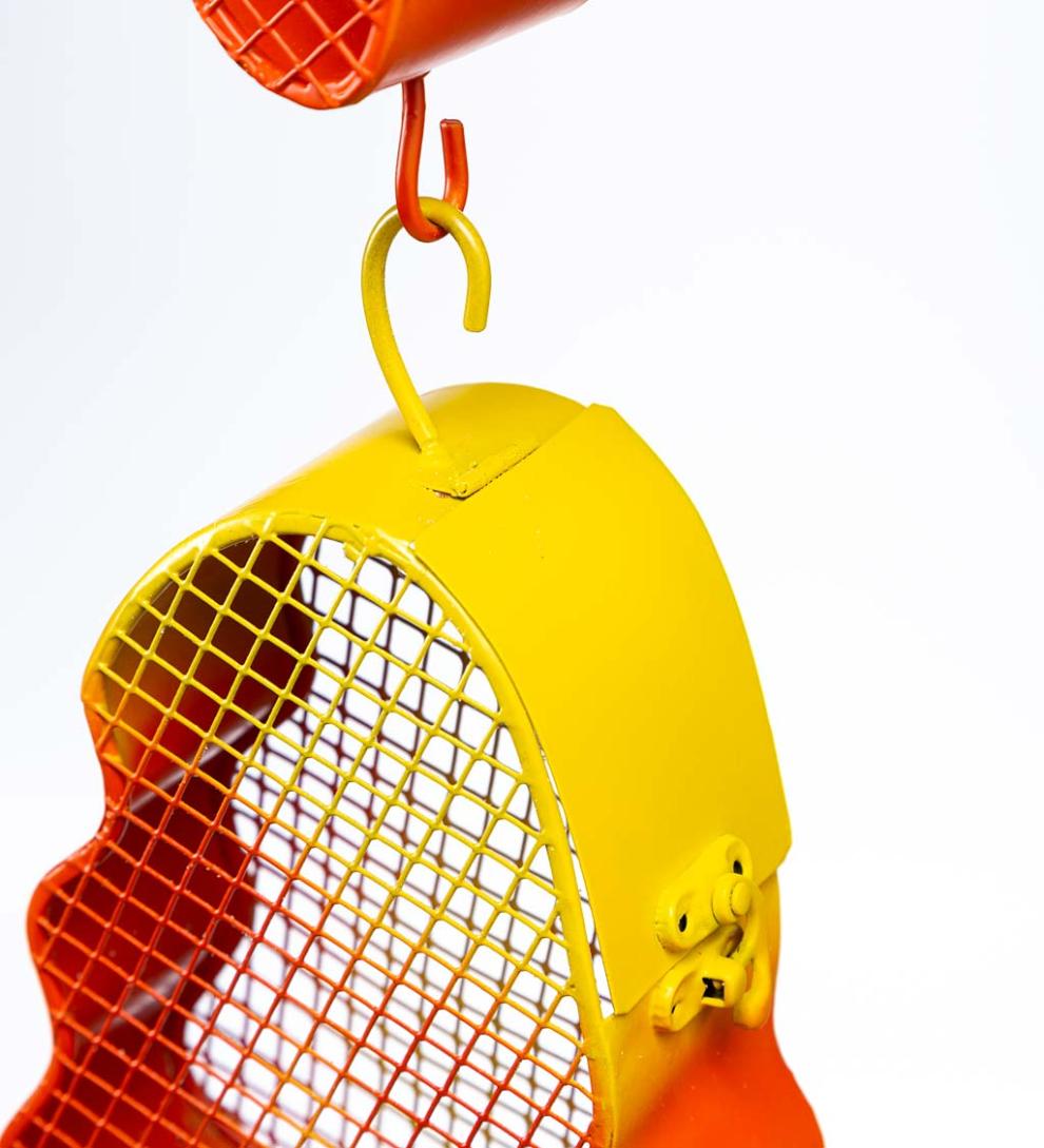 Plow & Hearth Bird Feeders Yard & Garden Mesh Leaves Buffet Bird Feeder