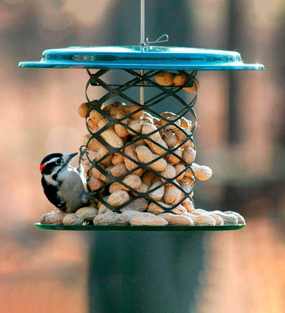 Plow & Hearth Bird Feeders Yard & Garden Metal Mesh Whole Peanut In Shell Bird Feeder