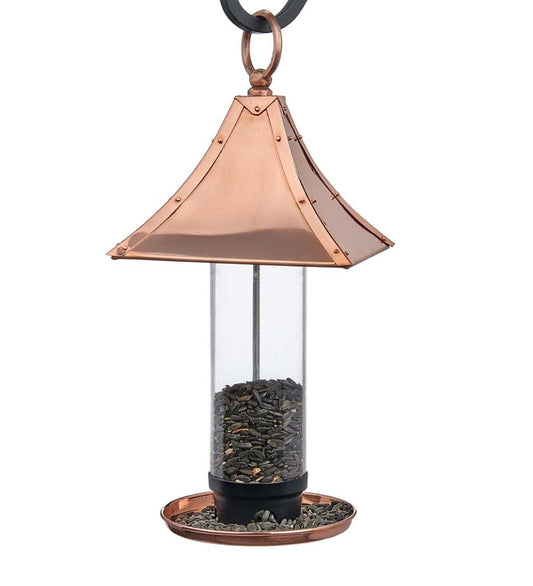 Plow & Hearth Bird Feeders Yard & Garden Palazzo Copper Bird Feeder