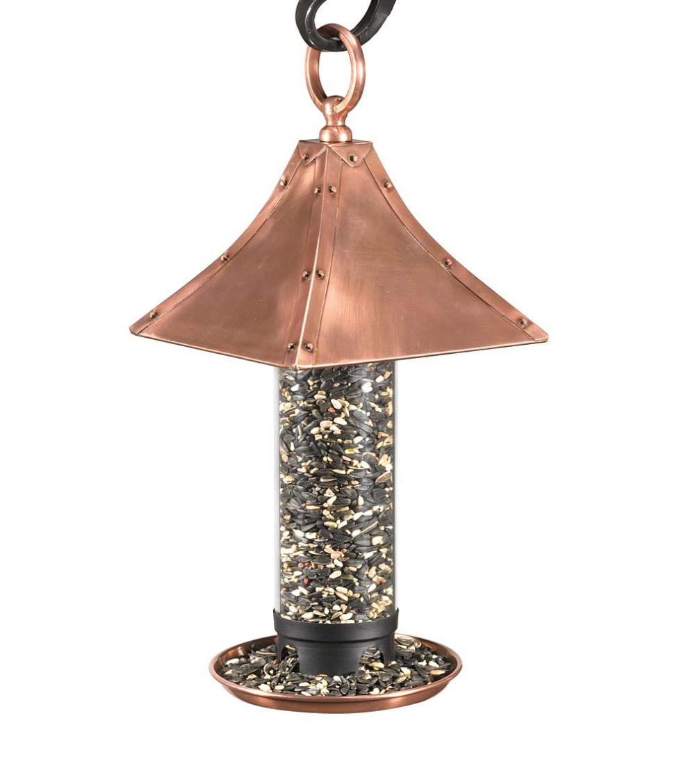 Plow & Hearth Bird Feeders Yard & Garden Palazzo Copper Bird Feeder