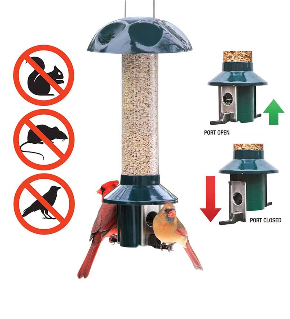 Plow & Hearth Bird Feeders Yard & Garden Pestoff Sunflower Mixed Seed Pest Proof Bird Feeder