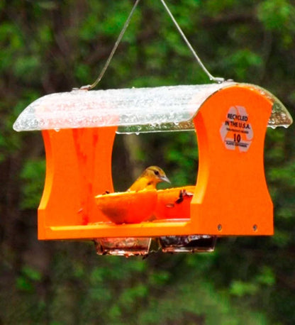 Plow & Hearth Bird Feeders Yard & Garden Recycled Plastic Poly-Lumber Oriole Bird Feeder