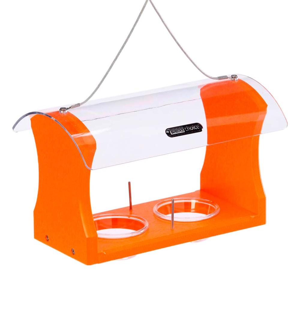 Plow & Hearth Bird Feeders Yard & Garden Recycled Plastic Poly-Lumber Oriole Bird Feeder