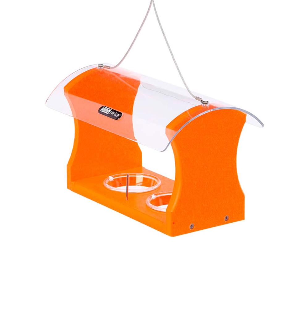 Plow & Hearth Bird Feeders Yard & Garden Recycled Plastic Poly-Lumber Oriole Bird Feeder