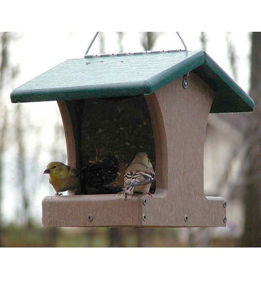 Plow & Hearth Bird Feeders Yard & Garden Recycled Poly-Lumber 2-Sided Hopper Bird Feeder