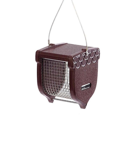 Plow & Hearth Bird Feeders Yard & Garden Recycled Poly-Lumber Acorn-Shaped Peanut Bird Feeder - Brown