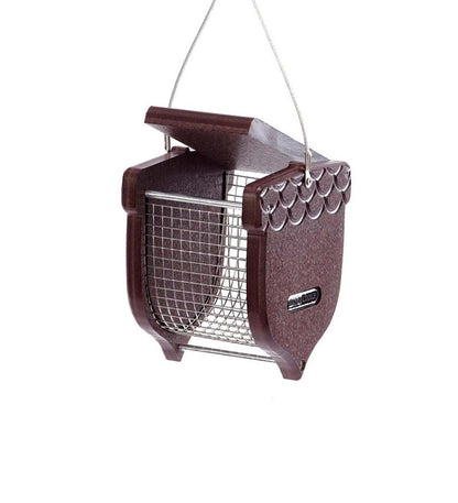 Plow & Hearth Bird Feeders Yard & Garden Recycled Poly-Lumber Acorn-Shaped Peanut Bird Feeder - Brown